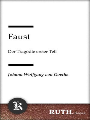cover image of Faust--Der Tragödie erster Teil